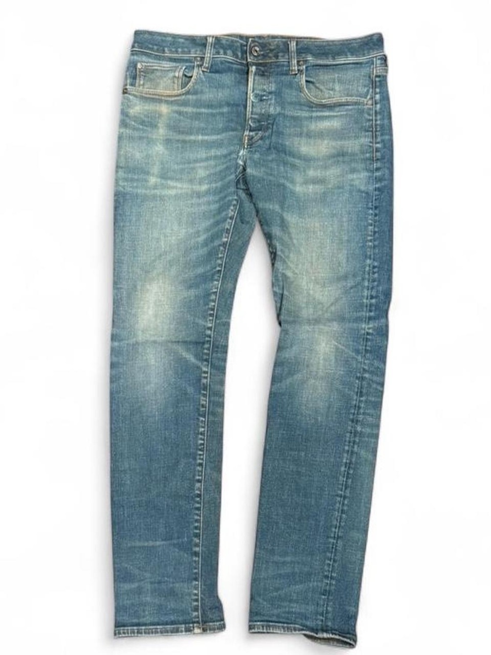 G Star Raw 3301 Acid Washed Slim Skinny Jeans